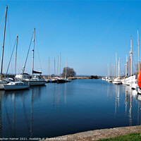 Buy canvas prints of Yachts on the Exe Canal by Stephen Hamer