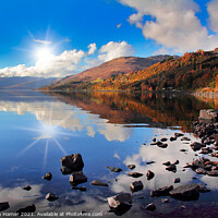 Buy canvas prints of Loch Earn in Autumn by Stephen Hamer