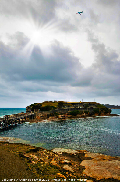 Bare Island Fort Picture Board by Stephen Hamer