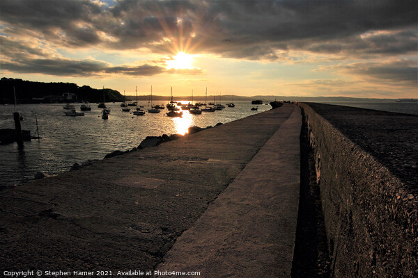The Sun Set's Over the English Riviera Picture Board by Stephen Hamer