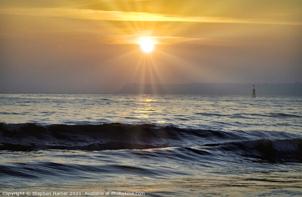 Tor Bay Sunrise Picture Board by Stephen Hamer