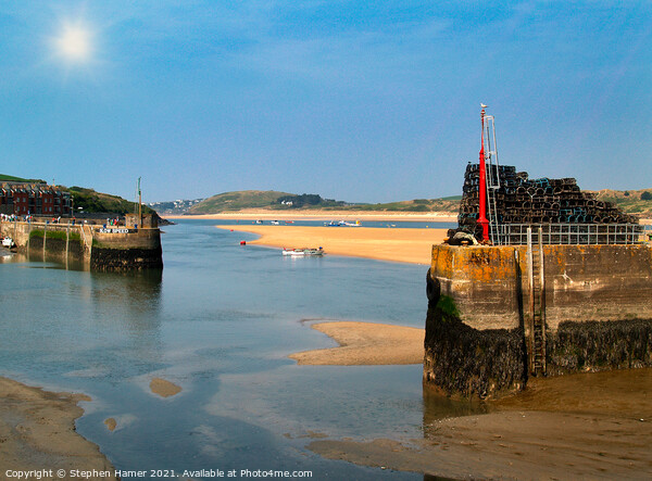 Padstow Harbour and the River Camel Picture Board by Stephen Hamer