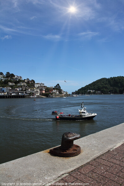 Sunshine over Kingswear and Dartmouth Picture Board by Stephen Hamer