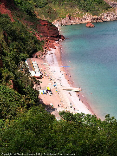 Oddicombe Beach landslip Picture Board by Stephen Hamer