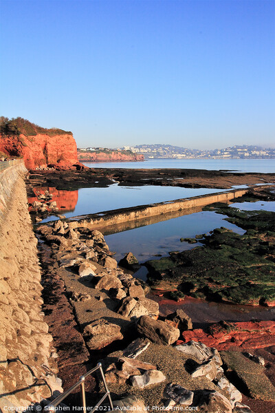 Red Cliff Reflection Picture Board by Stephen Hamer