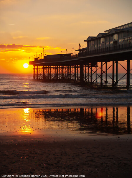 Pier Sunrise Picture Board by Stephen Hamer