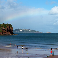 Buy canvas prints of Rainbow over the Bay by Stephen Hamer