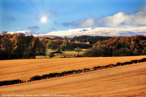 Lowlands meet the Highlands Perthshire Picture Board by Stephen Hamer