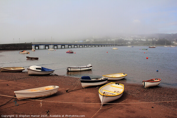Rowing Boats on the River Teign Picture Board by Stephen Hamer