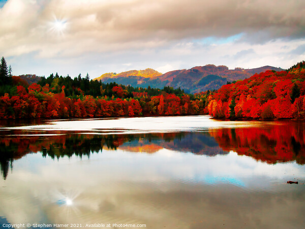 Loch Faskelly in Autumn Picture Board by Stephen Hamer