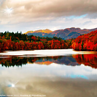 Buy canvas prints of Loch Faskelly in Autumn by Stephen Hamer