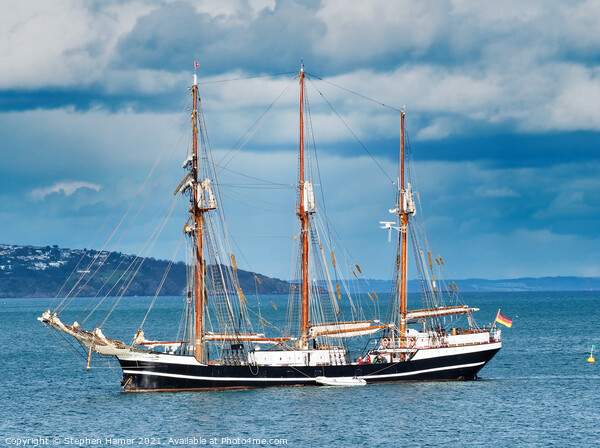 Thor Heyedahl sailing ship Picture Board by Stephen Hamer