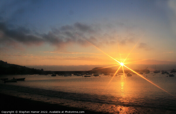 Scillies Sunset Picture Board by Stephen Hamer