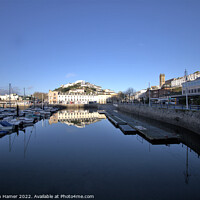Buy canvas prints of Torquay Harbour Reflections by Stephen Hamer