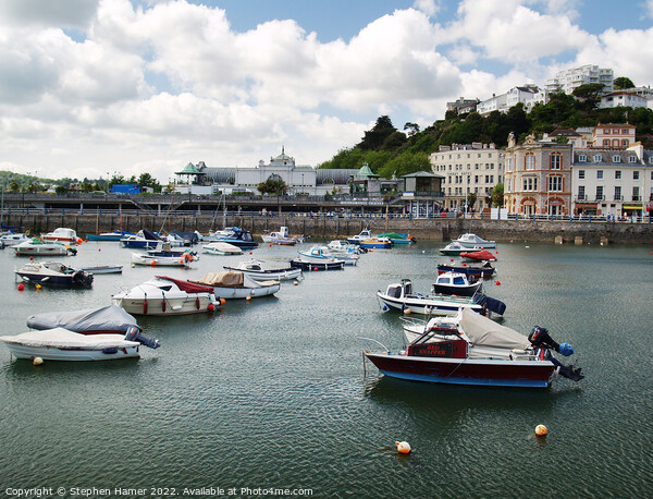 Moored Boats Torquay Picture Board by Stephen Hamer