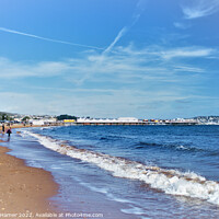 Buy canvas prints of Sunny Winter Day On Paignton Beach by Stephen Hamer