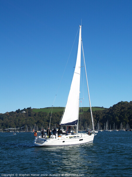 Sailing on the River Dart Picture Board by Stephen Hamer
