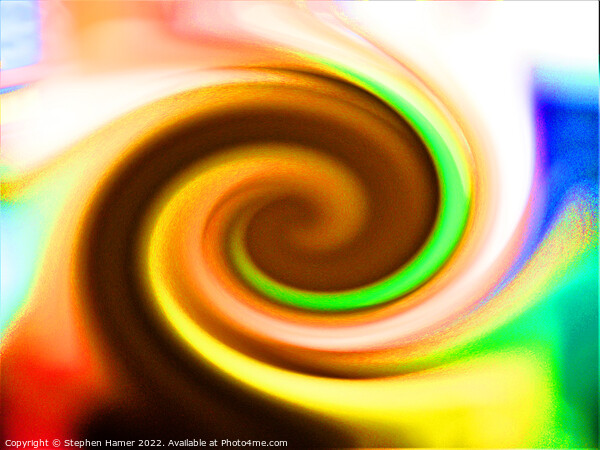 Radiant Rainbow Swirl Picture Board by Stephen Hamer