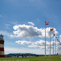 Buy canvas prints of Majestic Smeatons Lighthouse on Plymouth Hoe by Stephen Hamer