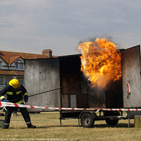 Buy canvas prints of Deadly flames of a Chip Pan by Stephen Hamer