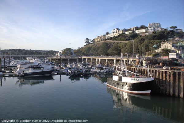Serenity at Torquay Moorings Picture Board by Stephen Hamer
