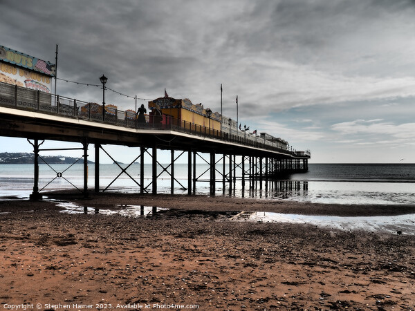 Moody March Pier Picture Board by Stephen Hamer