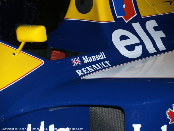 Nigel Mansell's Racing Car Picture Board by Stephen Hamer