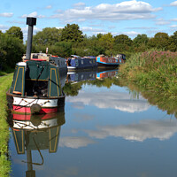 Buy canvas prints of Enchanting Oxfordshire Canal Moorings by Stephen Hamer