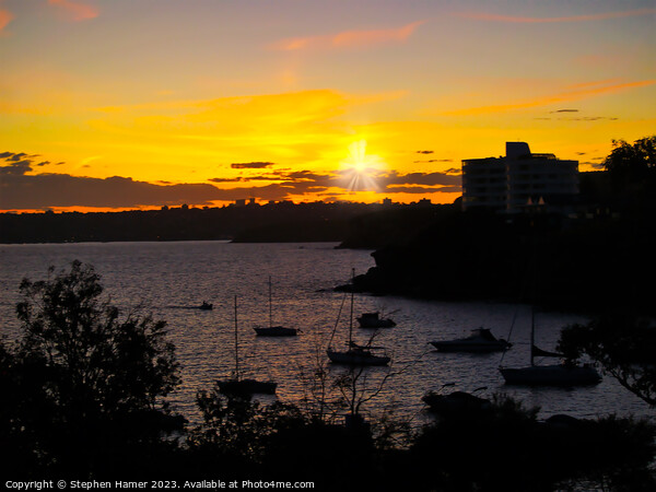 Sydney's Spectacular Sundown Scene Picture Board by Stephen Hamer