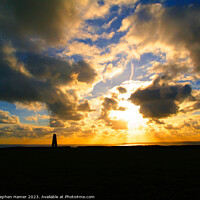 Buy canvas prints of Sunset and Daymark Tower by Stephen Hamer