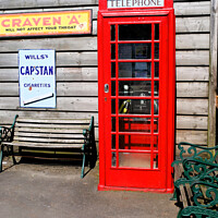 Buy canvas prints of Button A Button B Red Telephone Box by Stephen Hamer