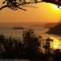 Buy canvas prints of Dramatic Sunset Over Little Manly Cove by Stephen Hamer