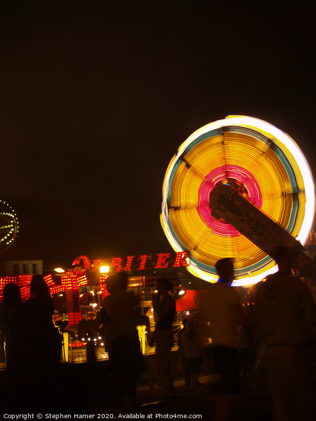Dazzling Nighttime Fairground Fun Picture Board by Stephen Hamer