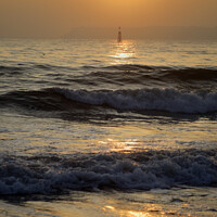 Buy canvas prints of Sunrise & Navigation Bouy by Stephen Hamer