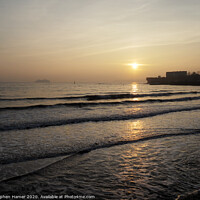 Buy canvas prints of Sunrise over Tor Bay by Stephen Hamer