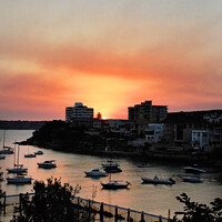 Buy canvas prints of Little Manly Sunset by Stephen Hamer
