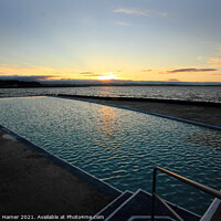 Buy canvas prints of Shoalstone Pool at Sunset by Stephen Hamer