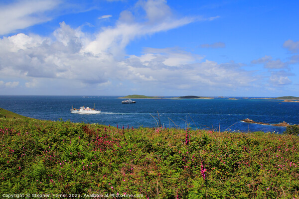 Isles Of Scilly Ferry Picture Board by Stephen Hamer