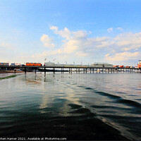 Buy canvas prints of Paddling by Paignton Pier by Stephen Hamer