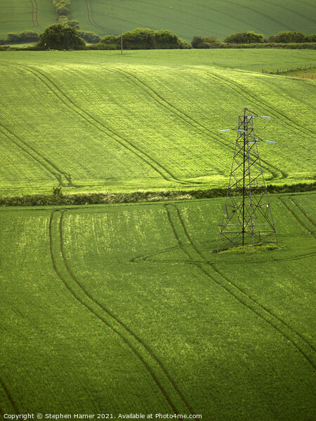 Parallel Lines & Pylon Picture Board by Stephen Hamer
