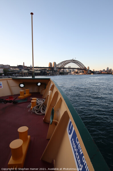 Sydney Harbour Bridge from Ferry Picture Board by Stephen Hamer
