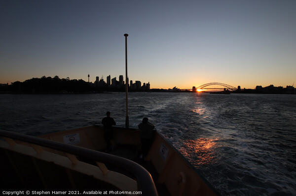 Sunset Sydney Harbour Bridge Picture Board by Stephen Hamer