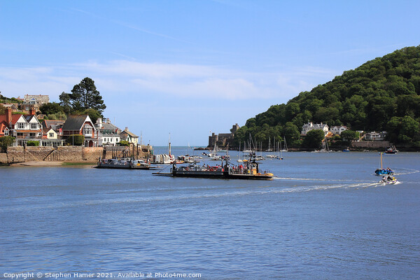 Ferries Dart Estuary Picture Board by Stephen Hamer