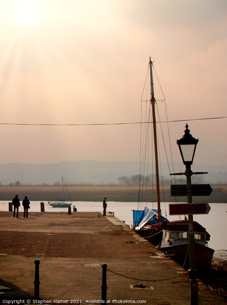 Topsham Quay Picture Board by Stephen Hamer