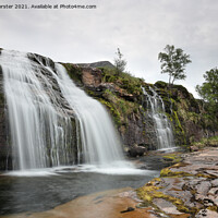 Buy canvas prints of The Ardessie Falls near Dundonnell, NW Highlands,  by David Forster