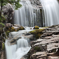 Buy canvas prints of The Ardessie Falls near Dundonnell, NW Highlands, Scotland, UK by David Forster