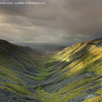 Buy canvas prints of Approaching Storm over High Cup, Cumbria by David Forster