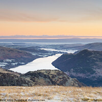 Buy canvas prints of Ullswater and the North Pennines from Birkhouse Moor, Lake District, Cumbria, UK by David Forster