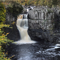 Buy canvas prints of High Force Waterfall in Autumn, Teesdale, County,  by David Forster