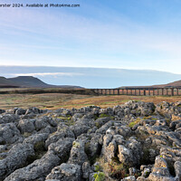Buy canvas prints of Ingleborough and the Ribblehead Viaduct, Yorkshire Dales, UK by David Forster